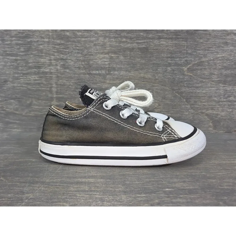 Converse Chuck Taylor All Star Low Ox Charcoal Grey Shoes Size 8 Infants